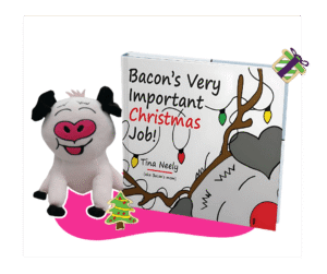 Bacon Christmas Bundle – Book & Limited Edition Pink Plushie
